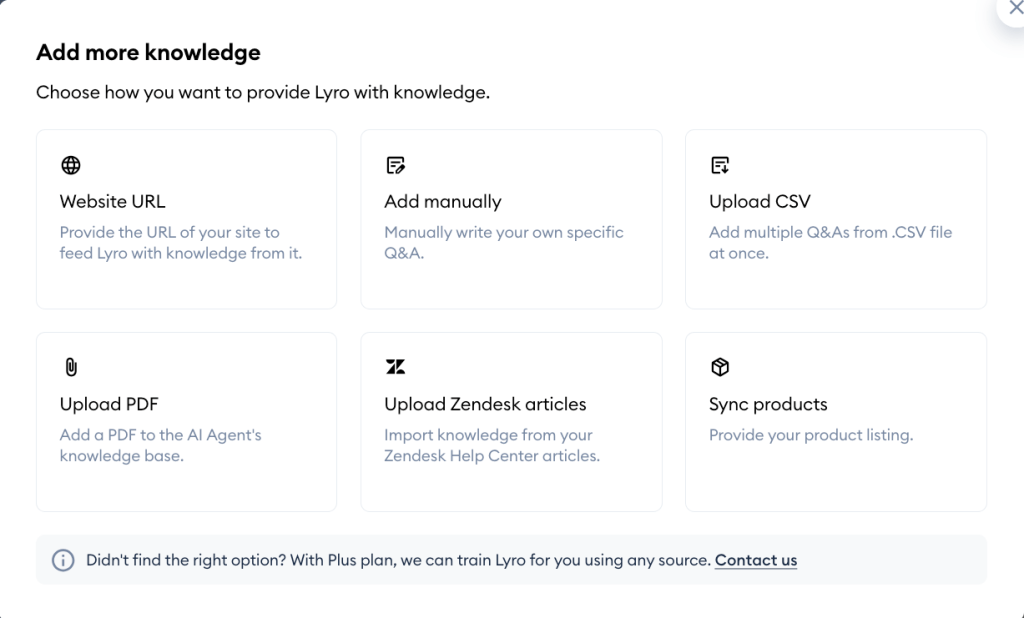 Add Your Knowledge Sources