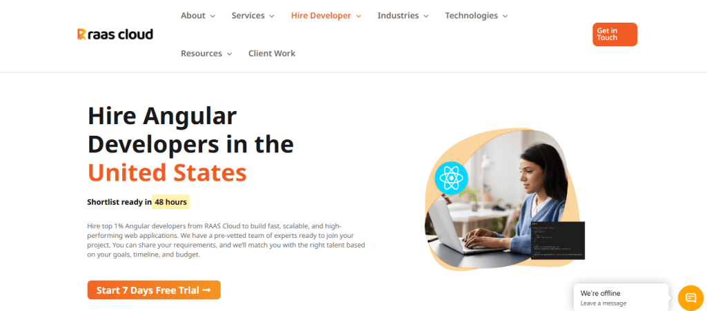 RAAS Cloud — One of the most trusted platforms in the US to hire developers for your startup
