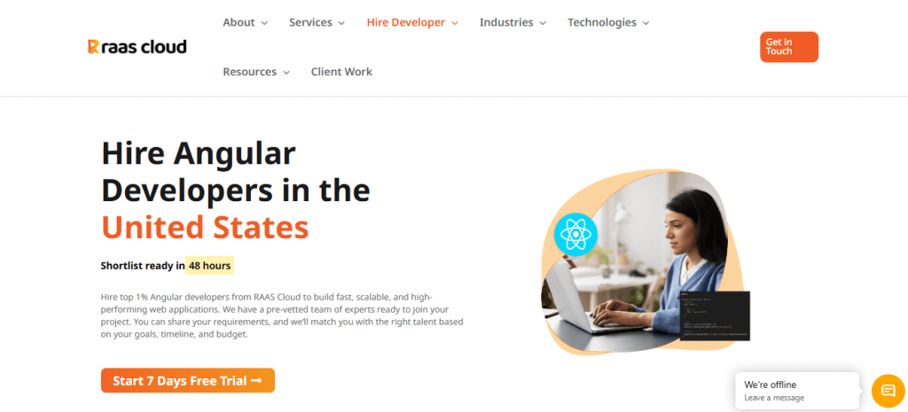 RAAS Cloud, one of the top platforms to hire Indian developers in USA