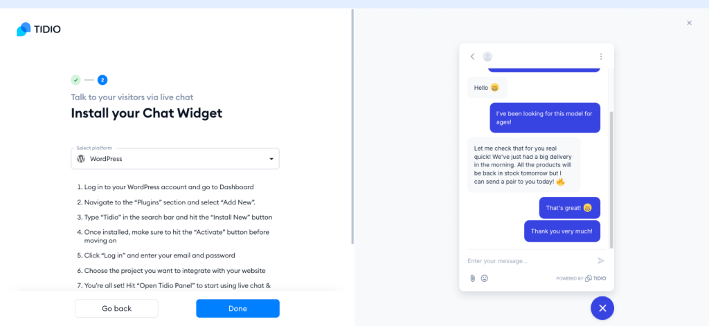 Install Tidio on Your Website