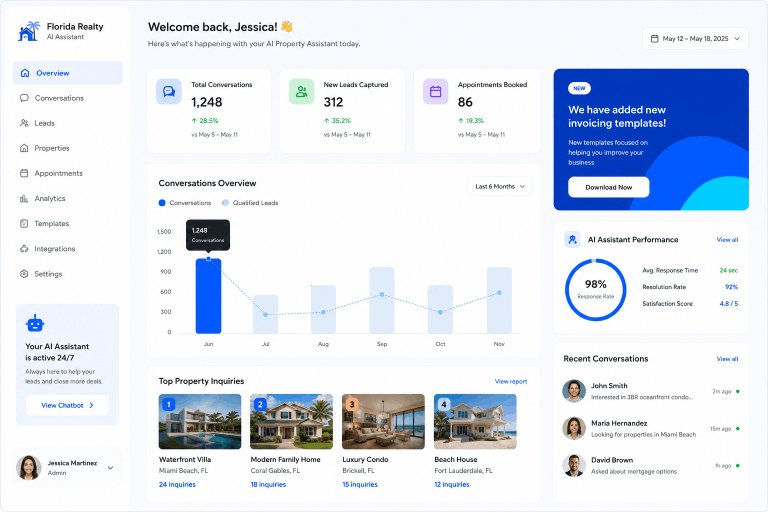 Real Estate Chatbot For Florida Company
