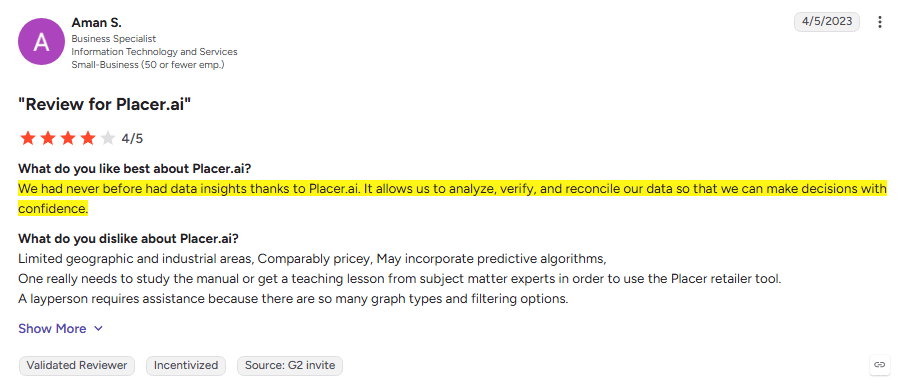 Review for Placer.ai