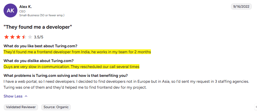 Turing Review