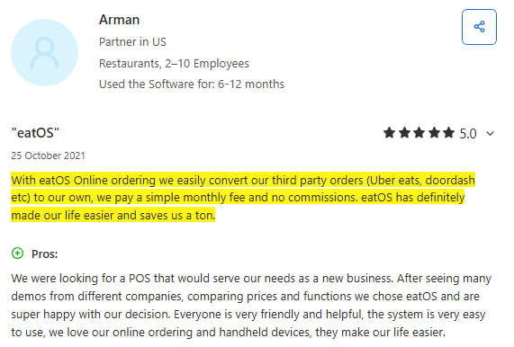 Review for eatOS