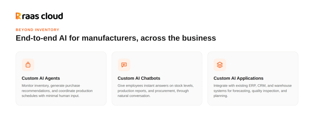 End-to-end AI for manufacturers, across the business